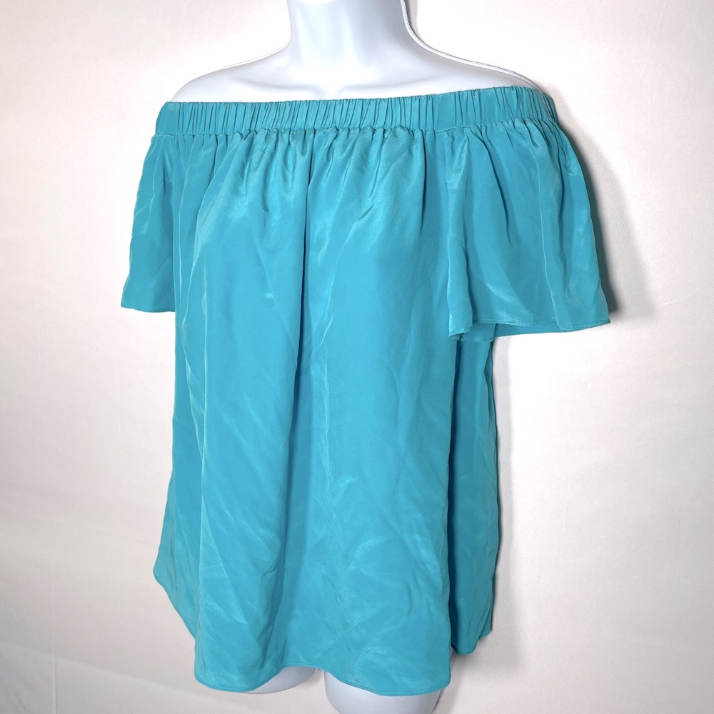 Turquoise Off the Shoulder Top Size Small Kaya Di Koko Made in LA